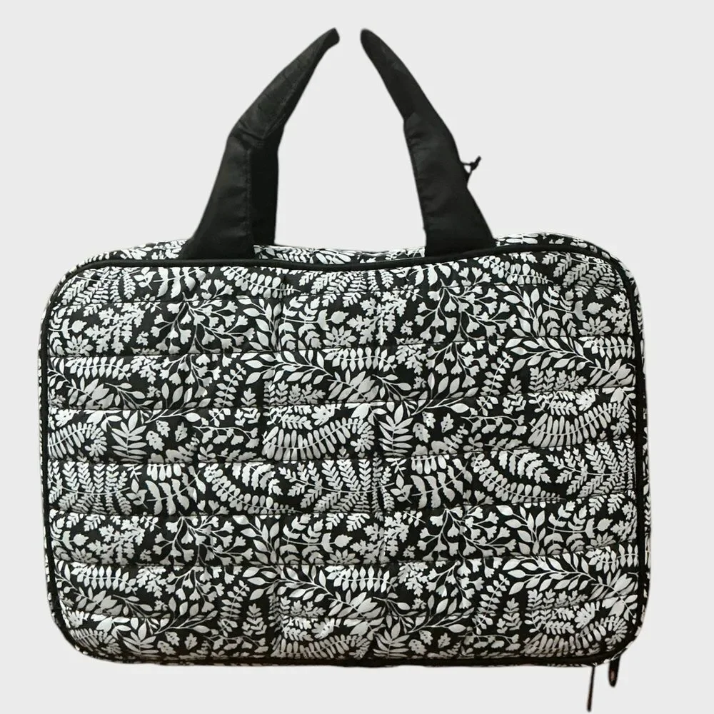 Dabney Lee Hanging Travel Organizer Cosmetic Toiletry Bag Black Floral NWT